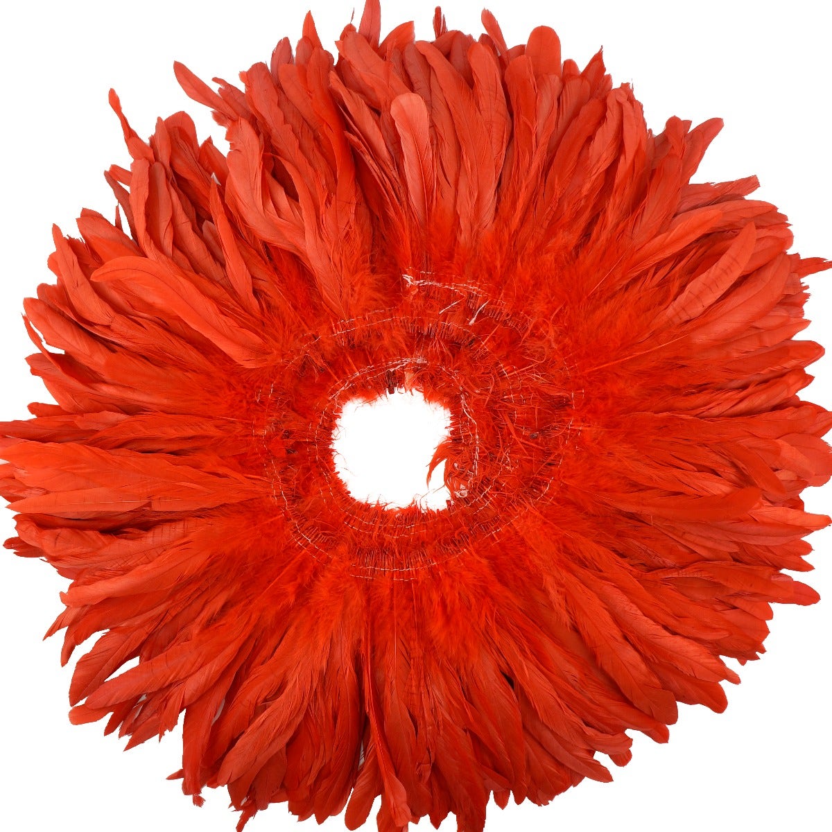 ROOSTER COQUE TAILS FEATHERS BLEACH DYED 7-10” - 1/2 Yard ( 18" ) - Red