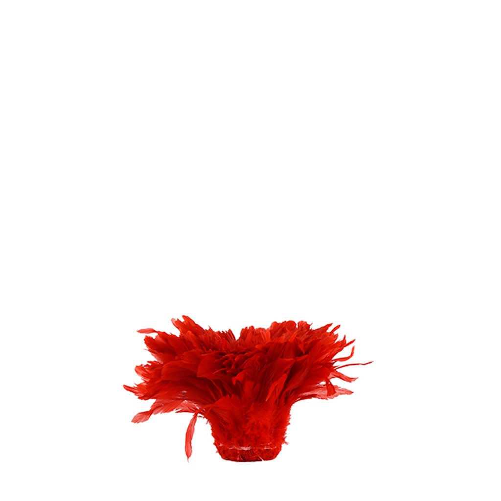 Rooster Coque Tails White-Dyed - Red