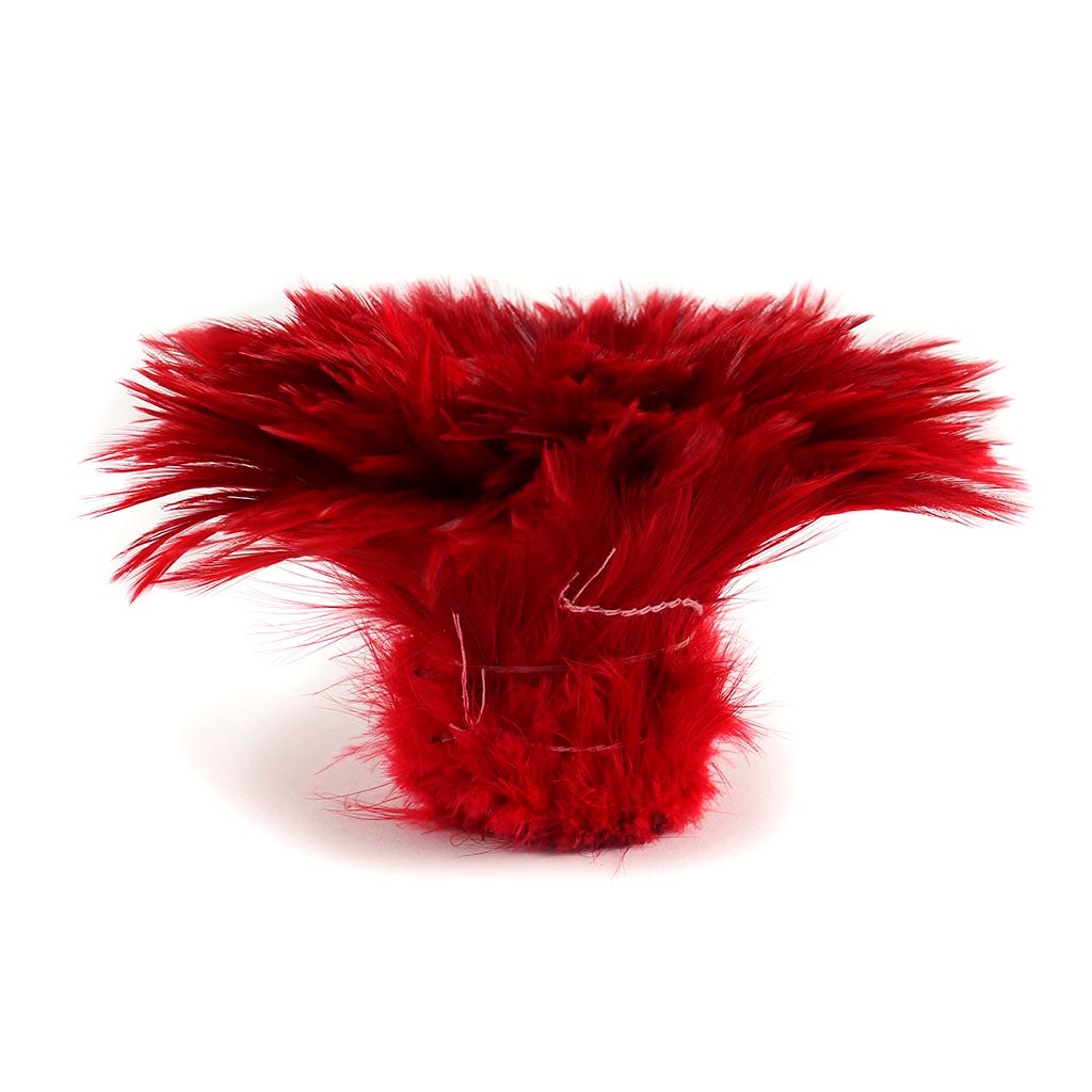 Rooster Hackle-White-Dyed - Red