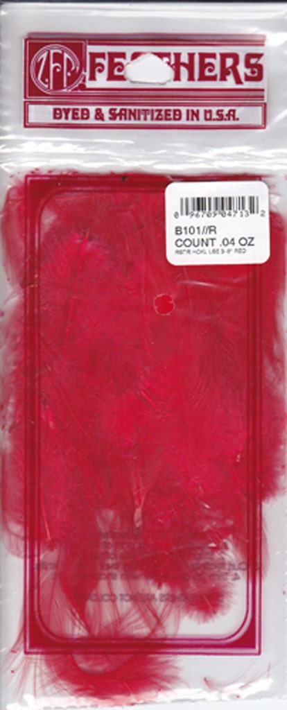 Loose Rooster Hackles Dyed - Red