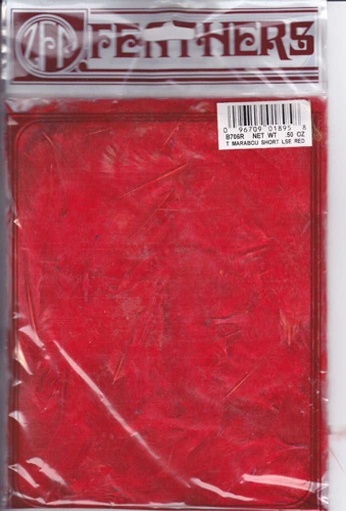 Loose Turkey Marabou Dyed - Red