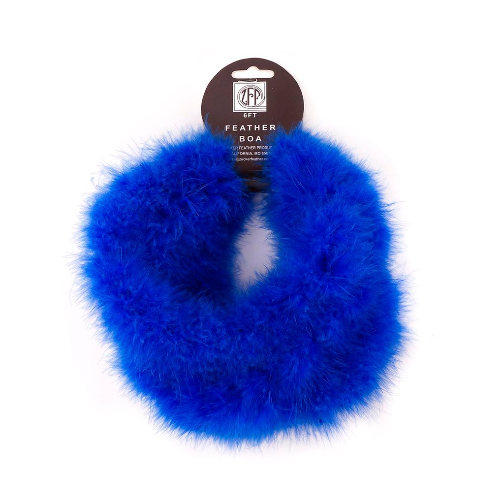 Thin Marabou Feather Boa - Royal