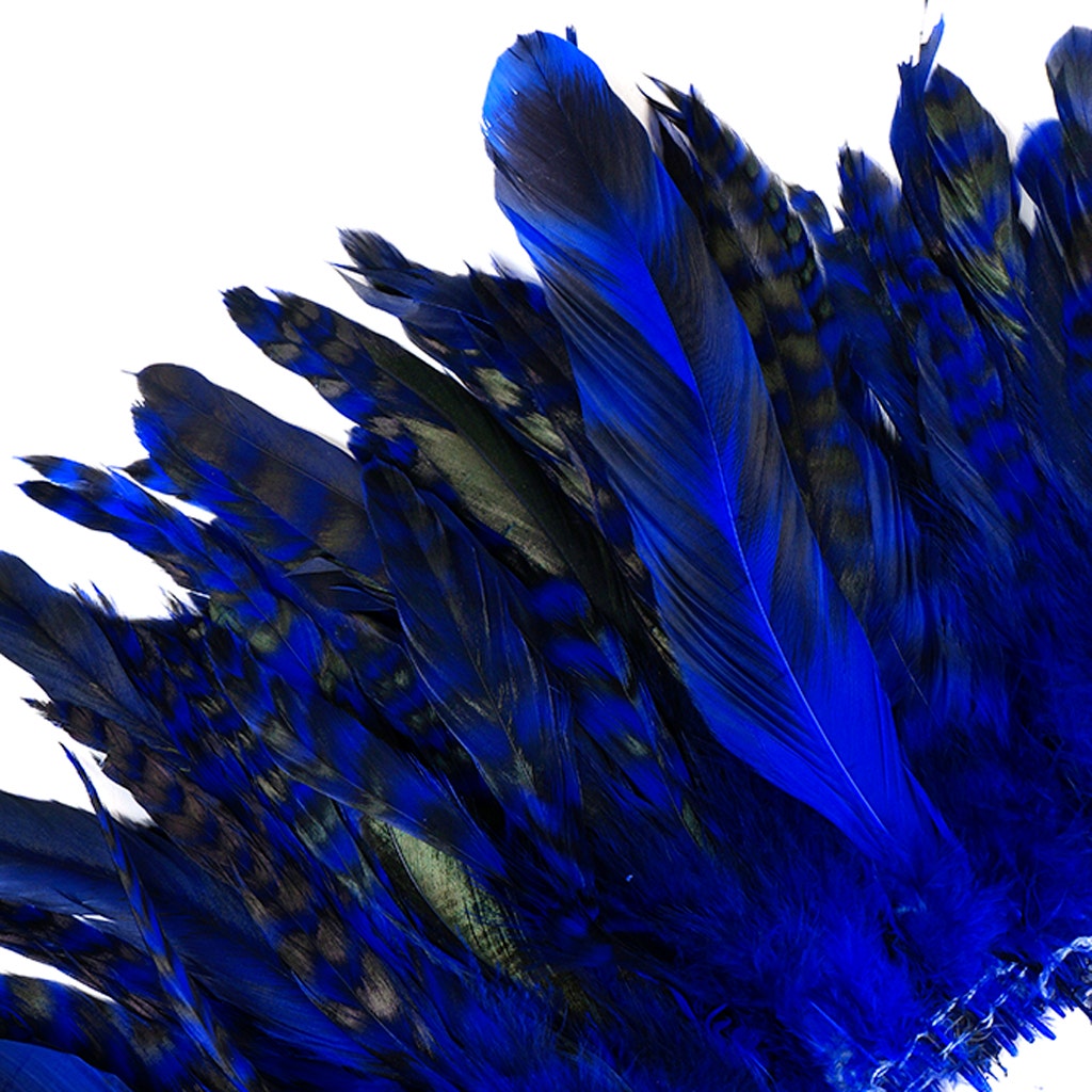 Bulk Rooster Coque Tails-Chinchilla - Royal - 7-10" - 1/4 lb (1.25 yards)