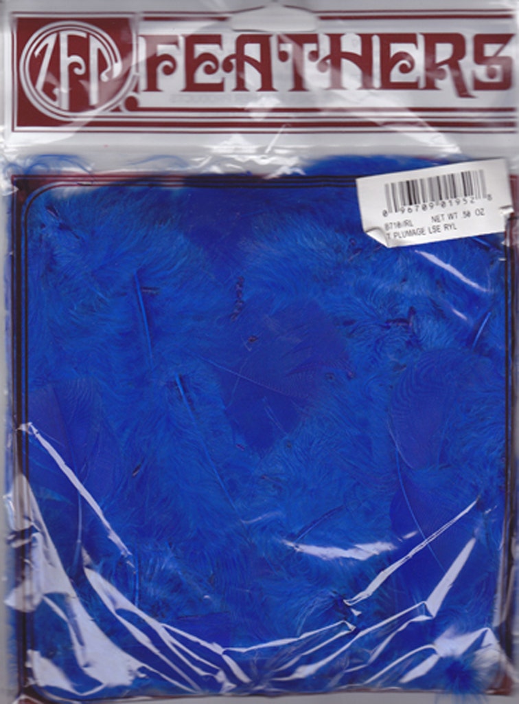 Loose Turkey Plumage Feathers - 0.5 oz - Royal