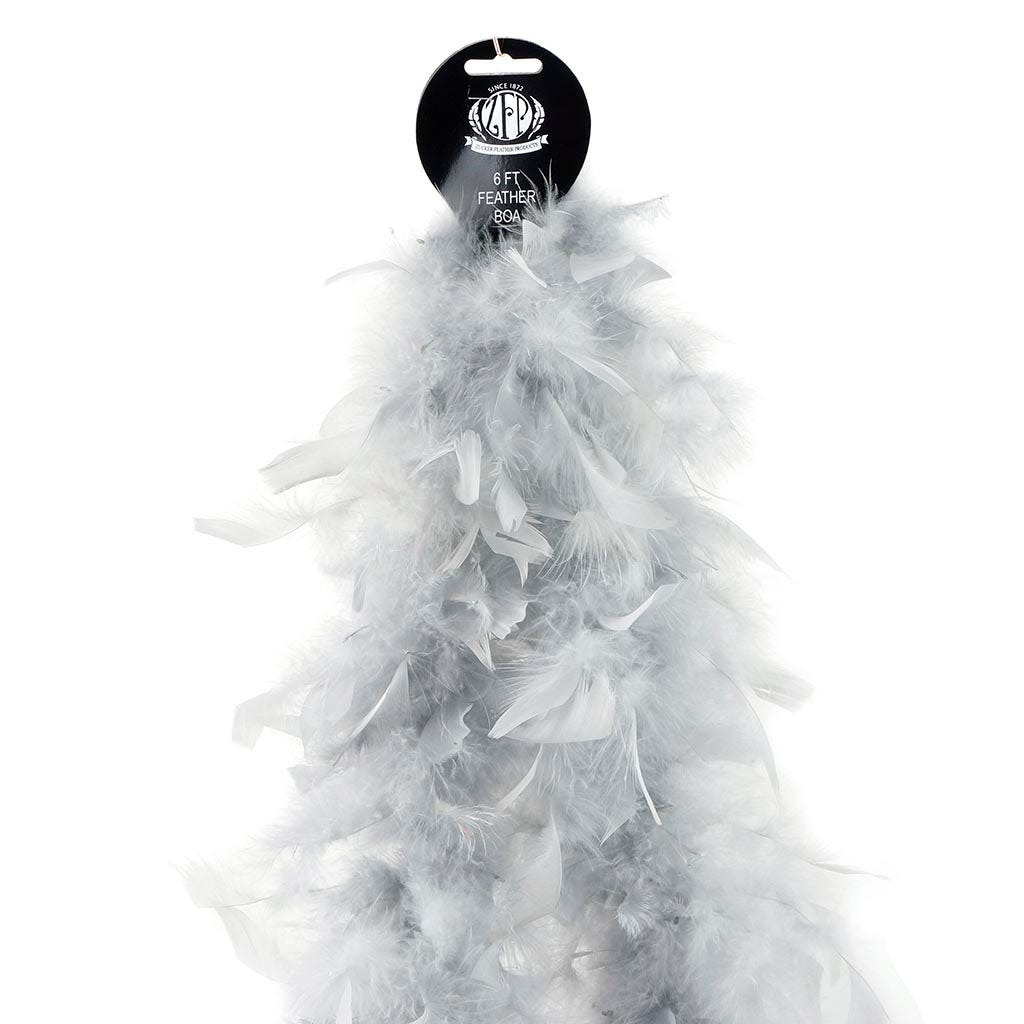 Chandelle Feather Boa - Lightweight - Silver