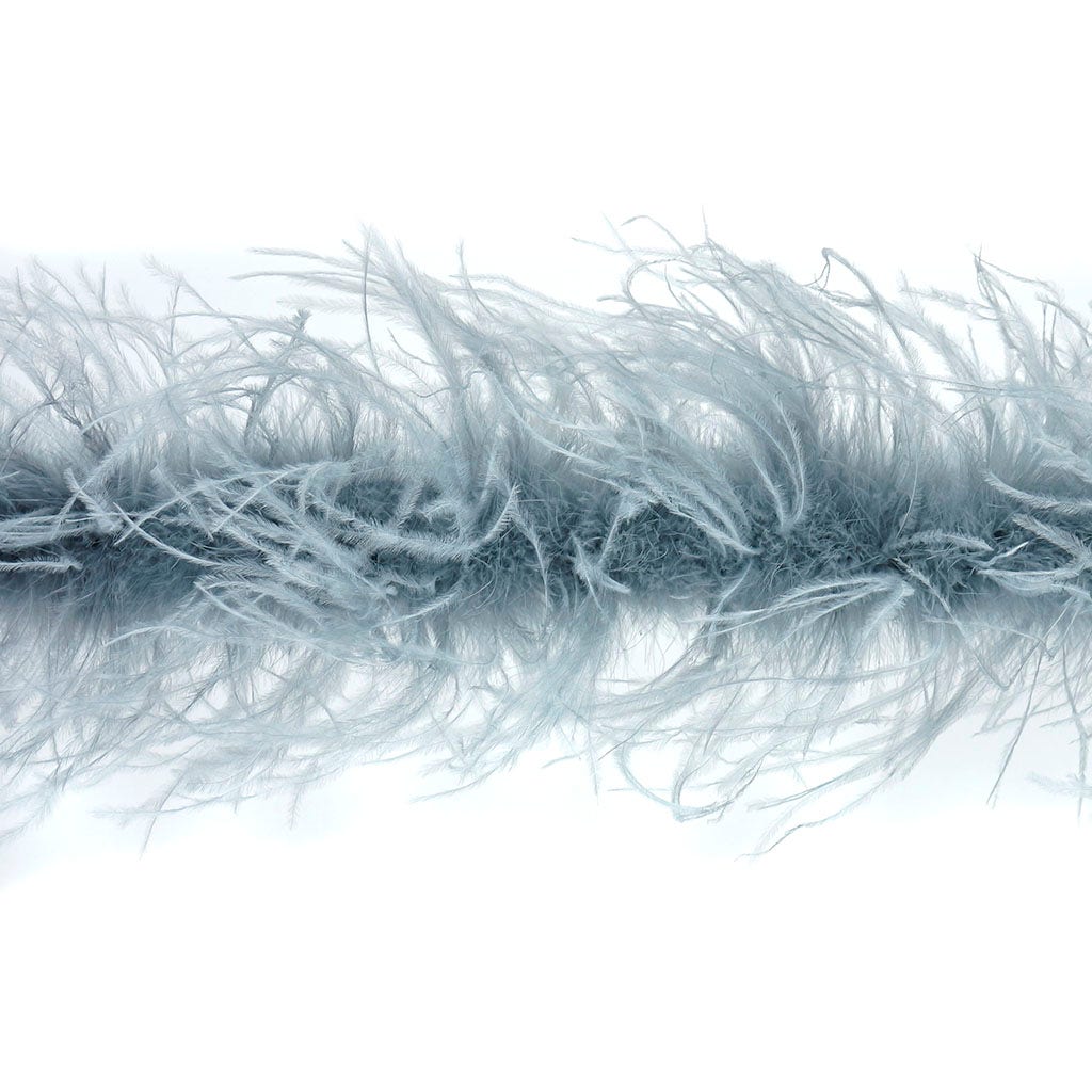 Silver 2 Ply Ostrich Feather Boa