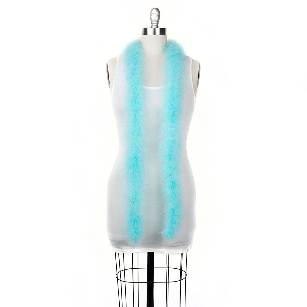 Full Marabou Feather Boa - Light Turquoise