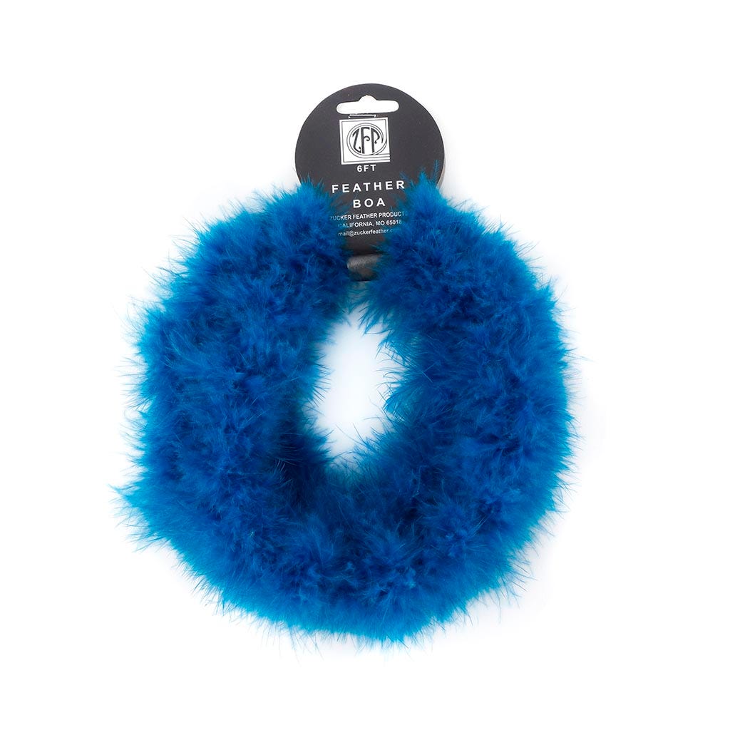 Thin Marabou Feather Boa - Dark Turquoise