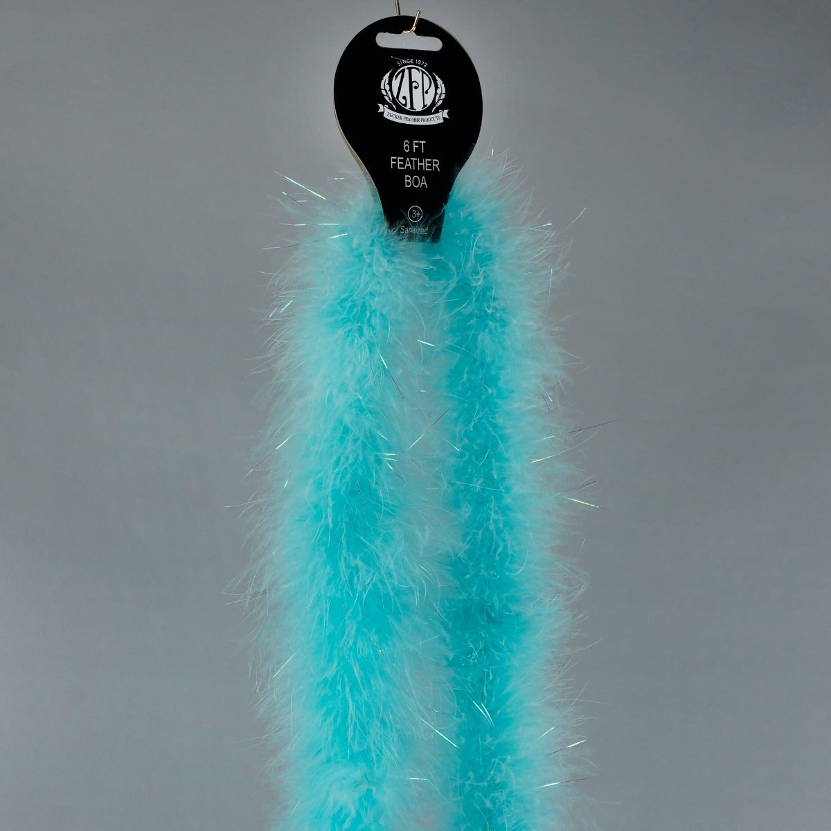 Marabou Boa with Lurex - Mediumweight - Lt Turquoise/Opal Lurex