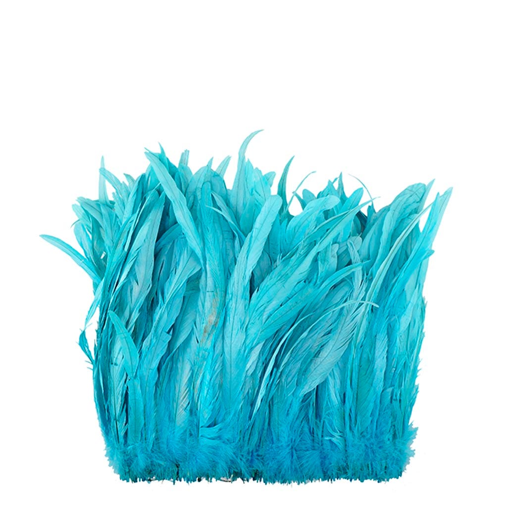 Rooster Coque Tails-Bleach-Dyed - Lt Turquoise