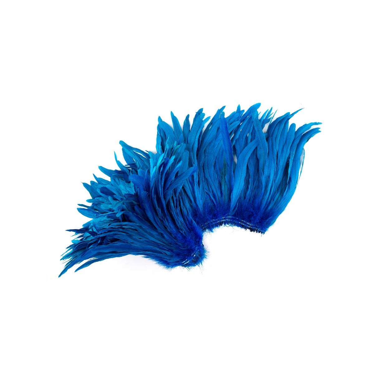 ROOSTER COQUE TAILS FEATHERS BLEACH DYED 7-10” - 1/2 Yard (18") - Dark Turquoise