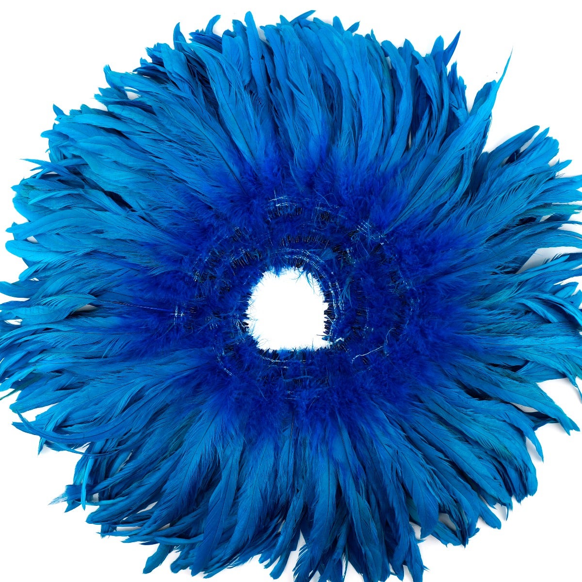 ROOSTER COQUE TAILS FEATHERS BLEACH DYED 7-10” - 1/2 Yard (18") - Dark Turquoise