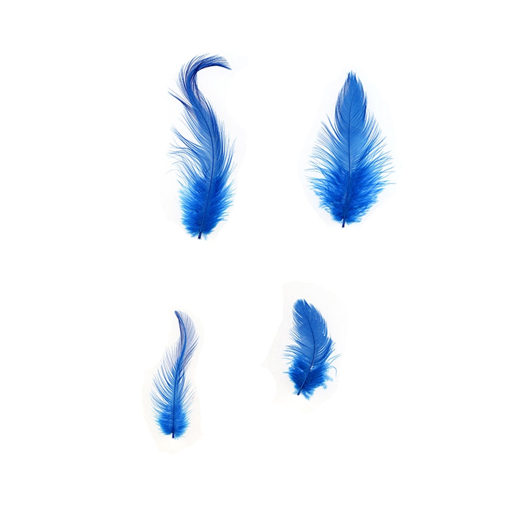 Rooster Hackle-White-Dyed - Dark Turquoise