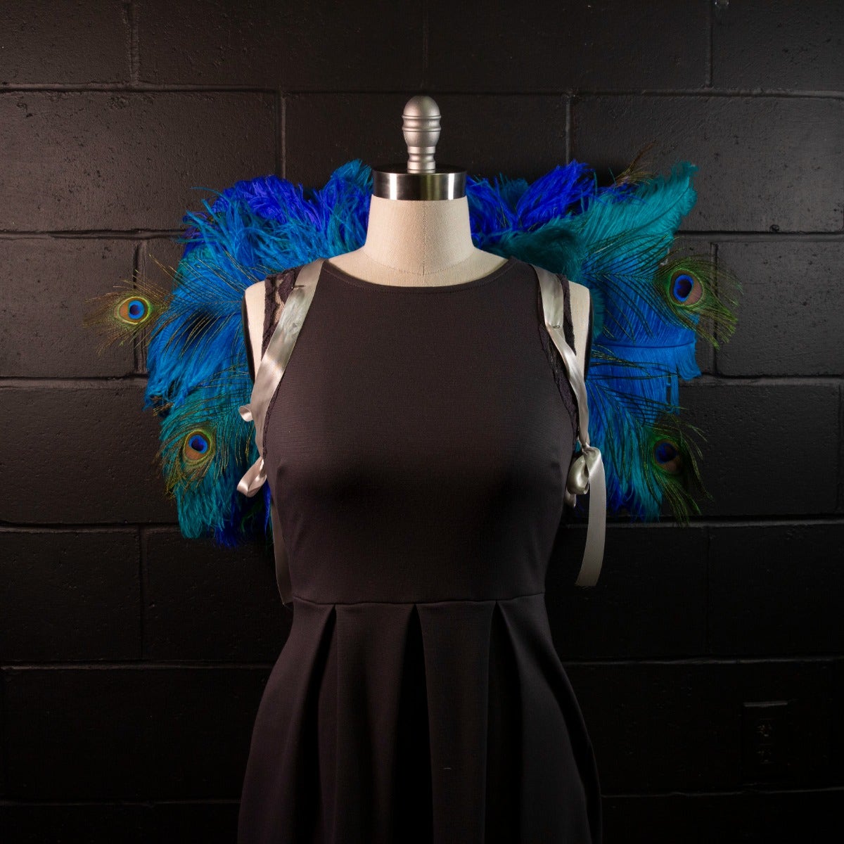 Peacock 3 in 1 Upcycled Feather Costume Wings