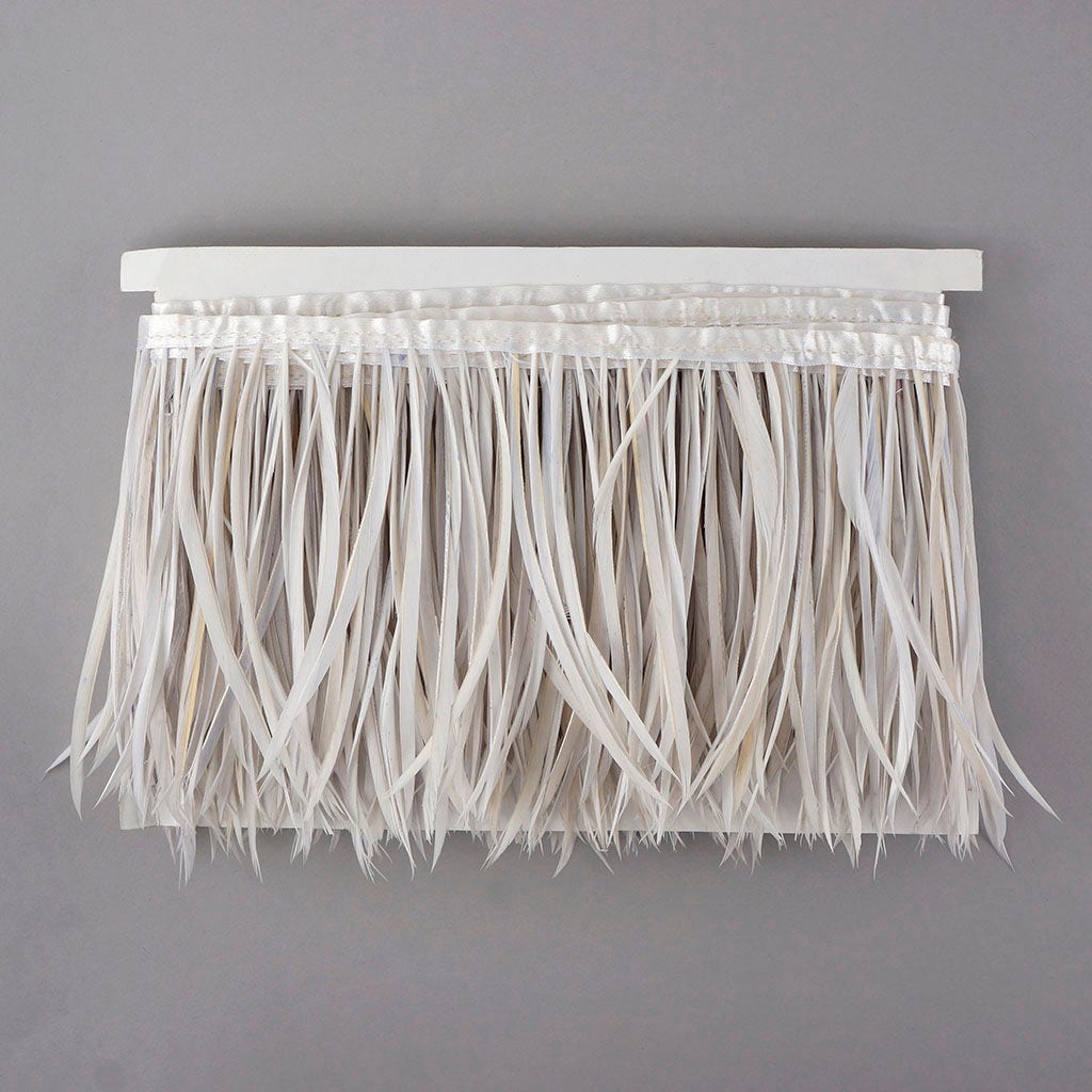 Goose Biot Feather Fringe - White