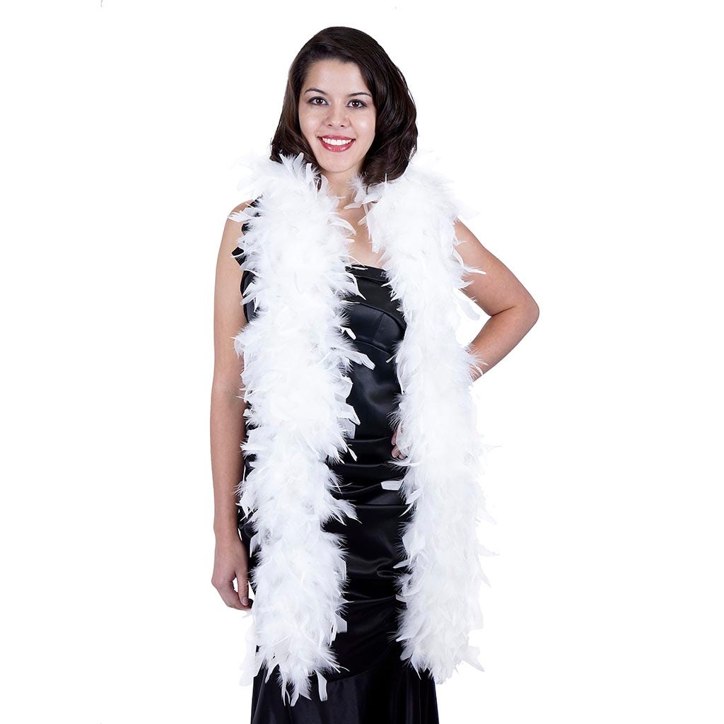 Chandelle Feather Boa - Heavyweight  - White