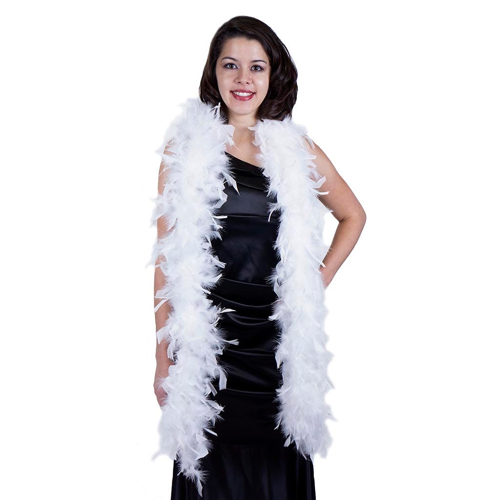 Chandelle Feather Boa - Medium Weight - White