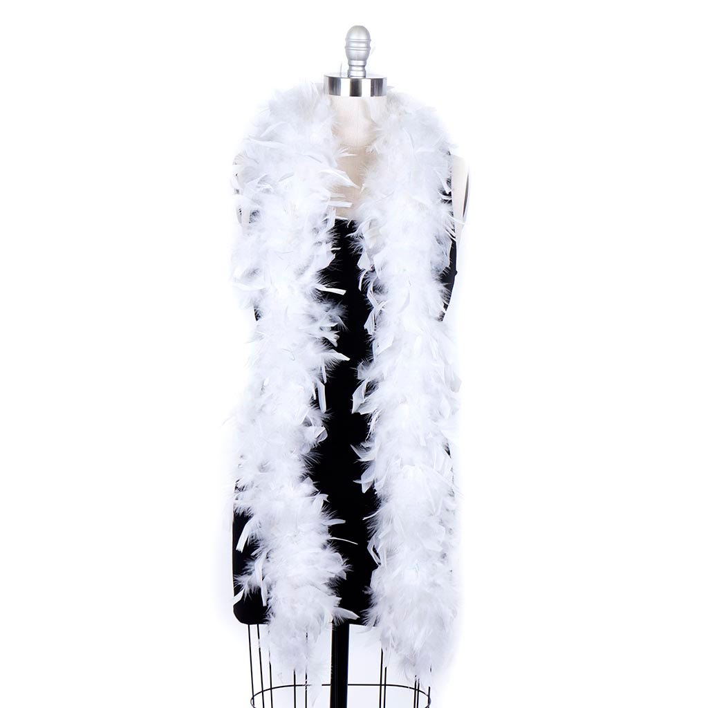 Chandelle Feather Boa - Medium Weight - White