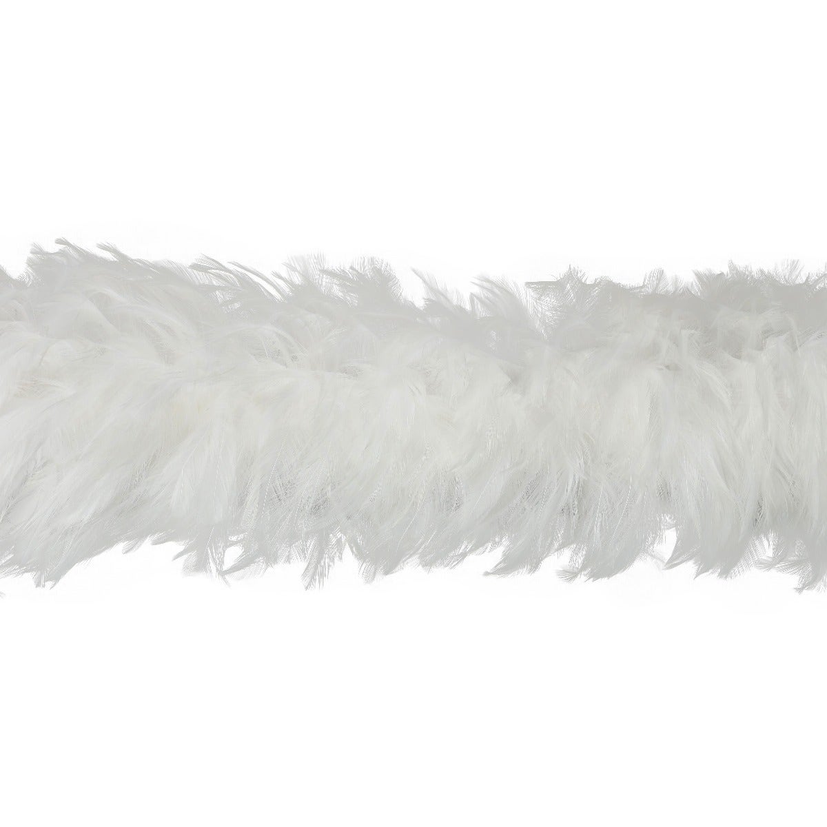 Rooster Hackle Boa Dyed - White