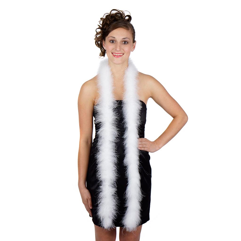 Full Marabou Feather Boa - White