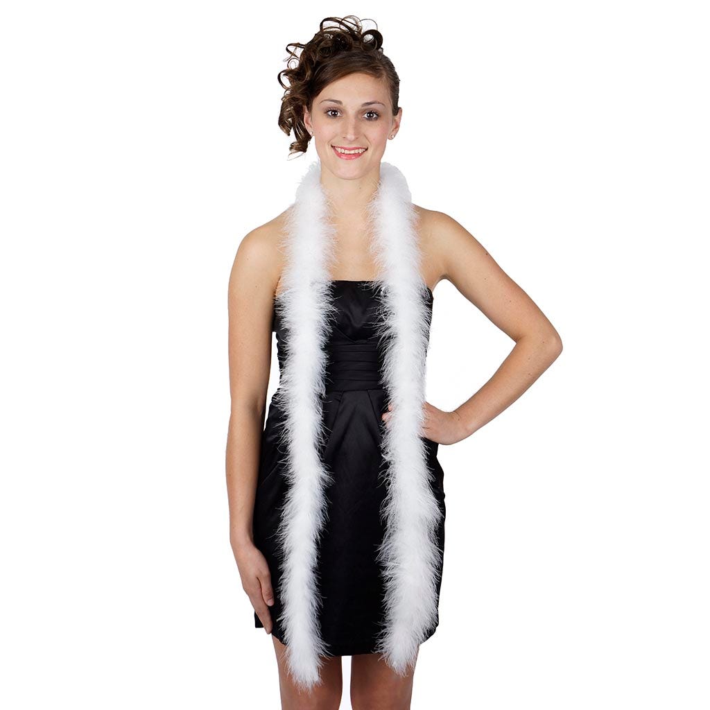 Marabou Feather Boa - Mediumweight - White