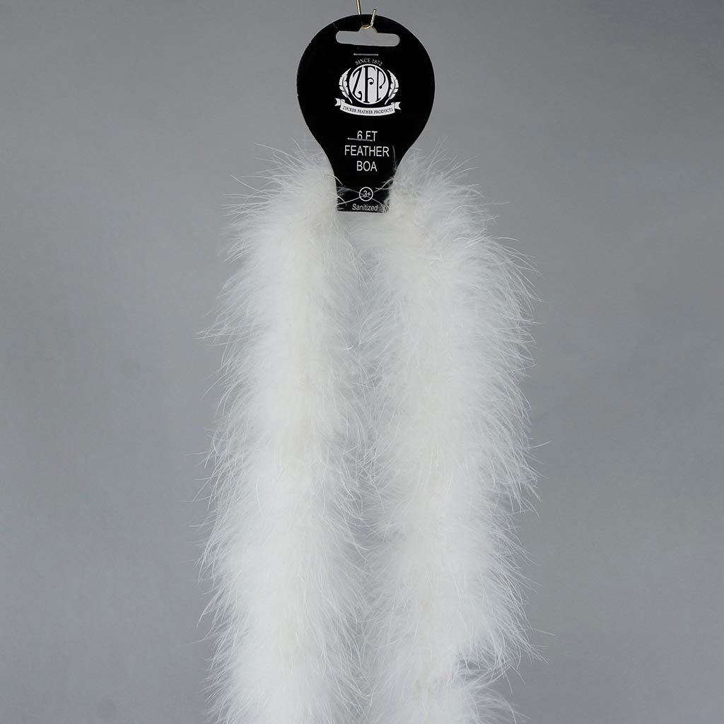 Marabou Feather Boa - Mediumweight - White