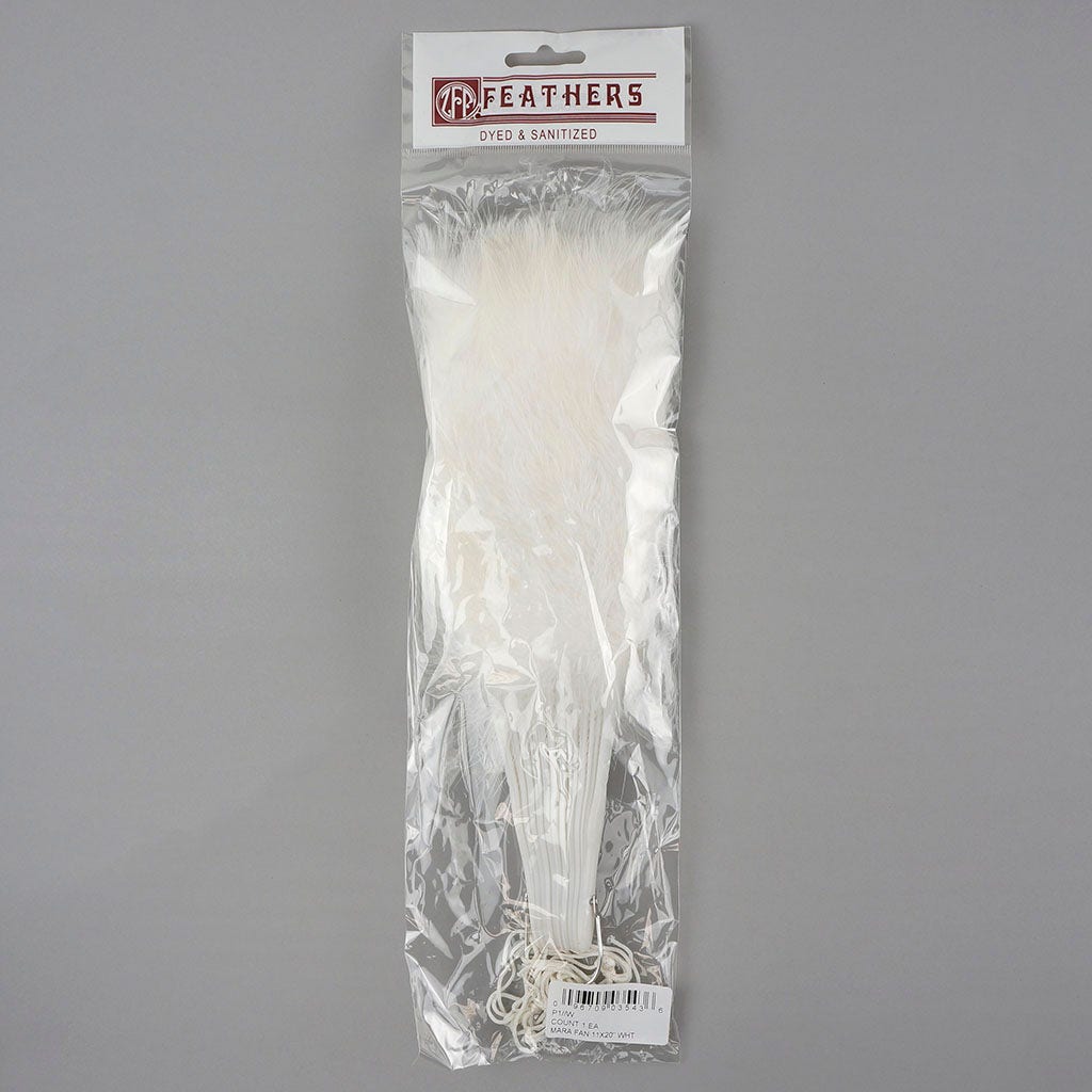 Marabou Feather Fan - White