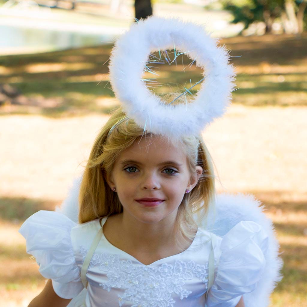 Marabou Feather Halo - White/Opal Lurex