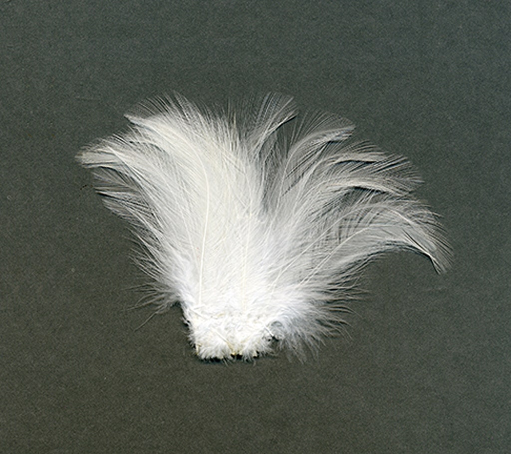 Strung Rooster Dyed Hackle - White