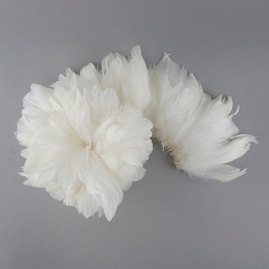 Goose Nagorie Feathers Dyed - White