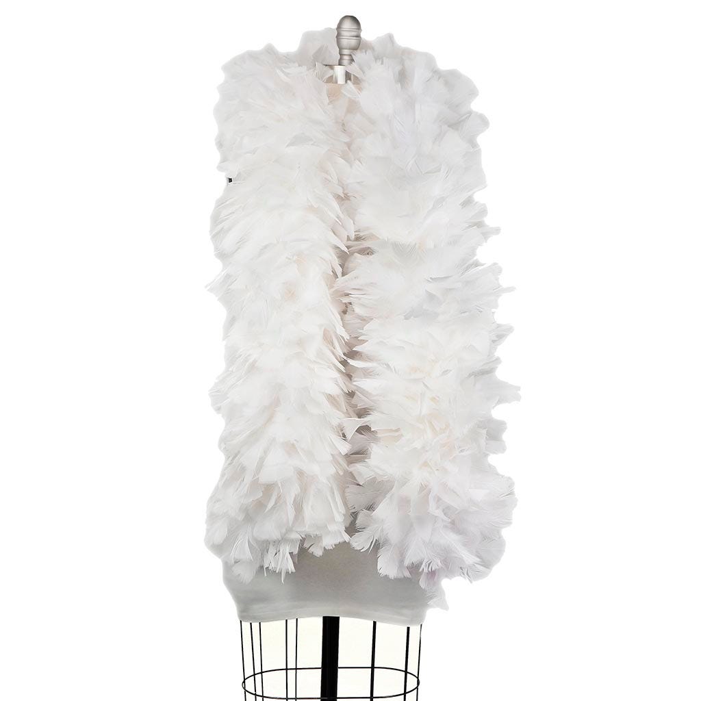 Turkey Feather Boa 8-10" - White