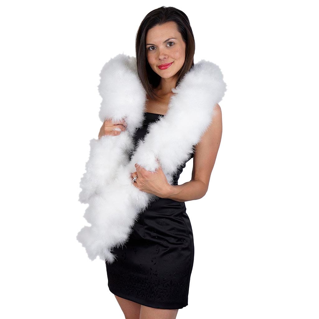 Marilyn Feather Boa - White