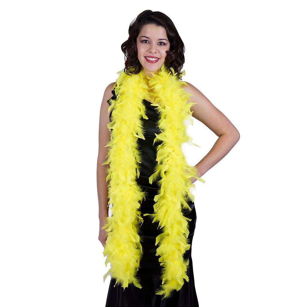 Chandelle Feather Boa - Lightweight - Fluorescent Yellow