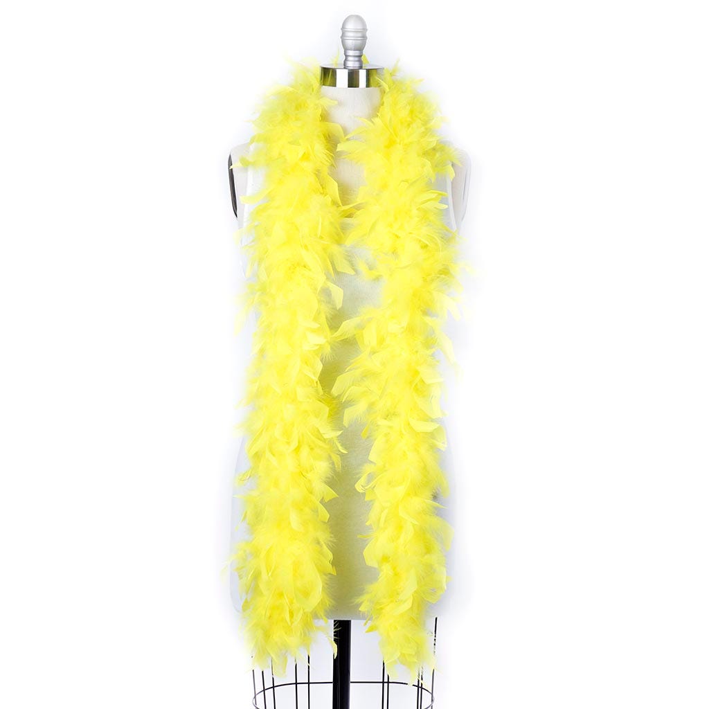 Chandelle Feather Boa - Lightweight - Fluorescent Yellow