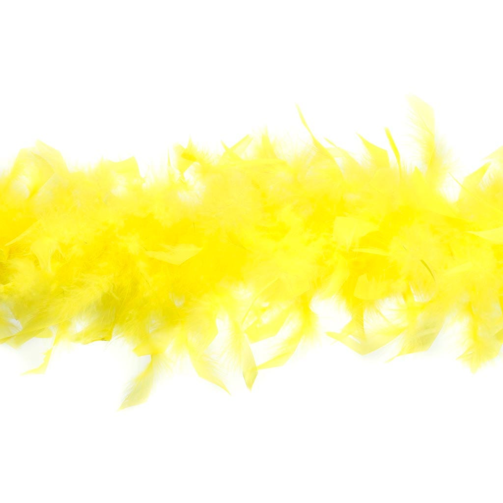 Chandelle Feather Boa - Lightweight - Fluorescent Yellow