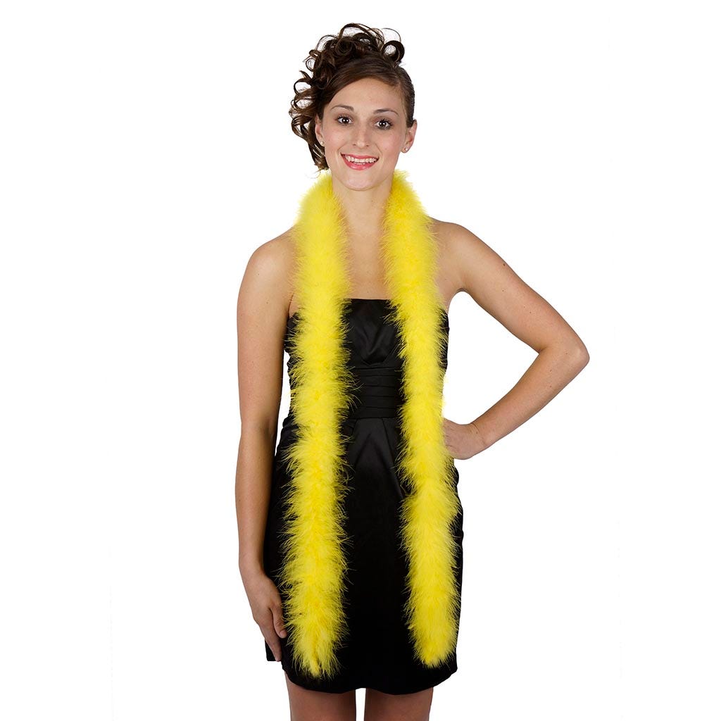 Full Marabou Feather Boa - Yellow