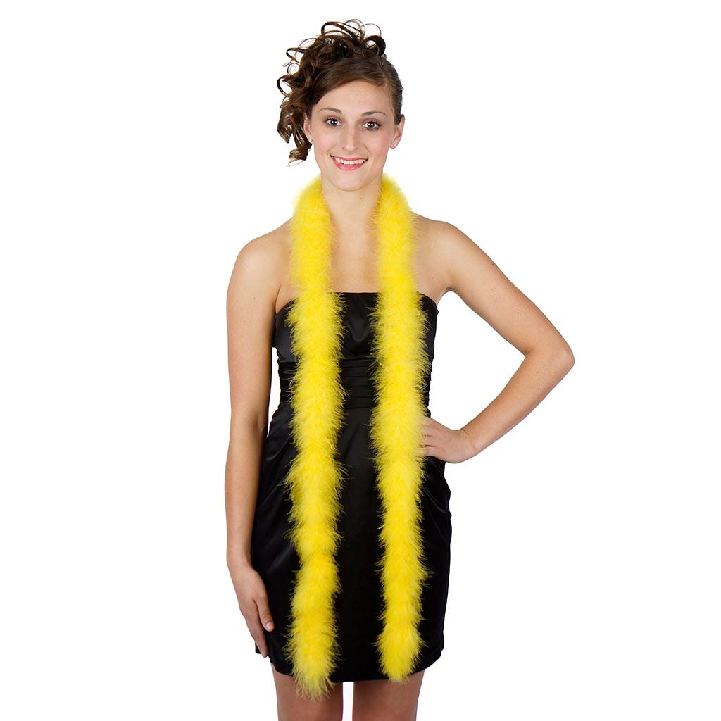 Marabou Feather Boa - Mediumweight - Yellow