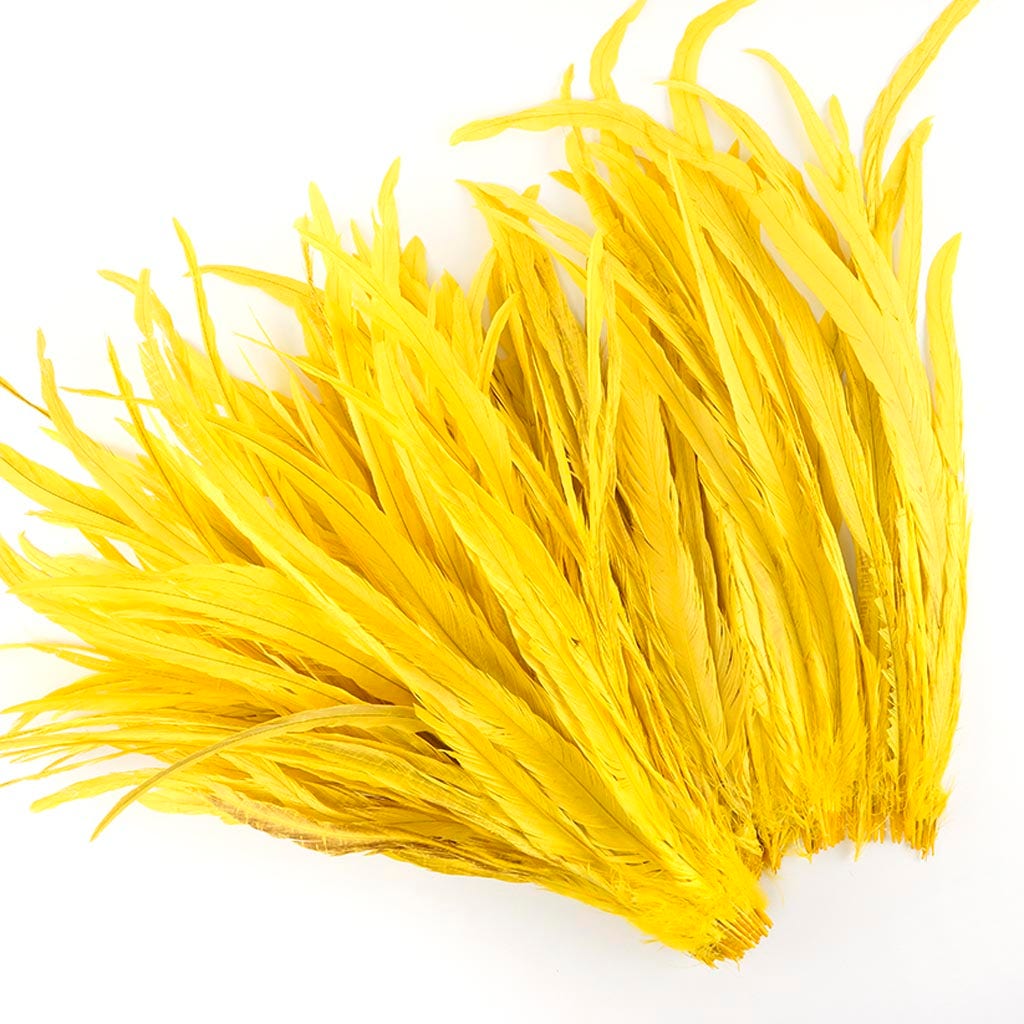 Rooster Coque Tails-Bleach-Dyed Bright Yellow