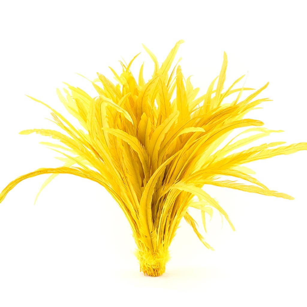 Rooster Coque Tails-Bleach-Dyed Bright Yellow