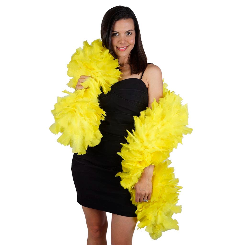 Turkey Feather Boa 8-10" - Fluorescent Yellow