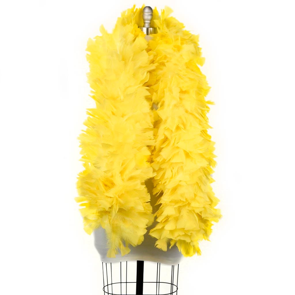 Turkey Feather Boa 8-10" - Fluorescent Yellow