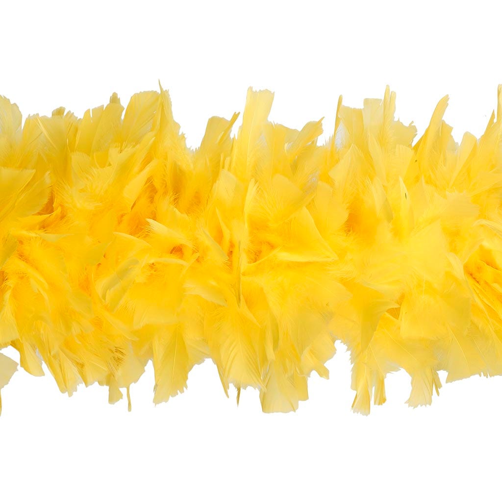 Turkey Feather Boa 10-14" - Yellow