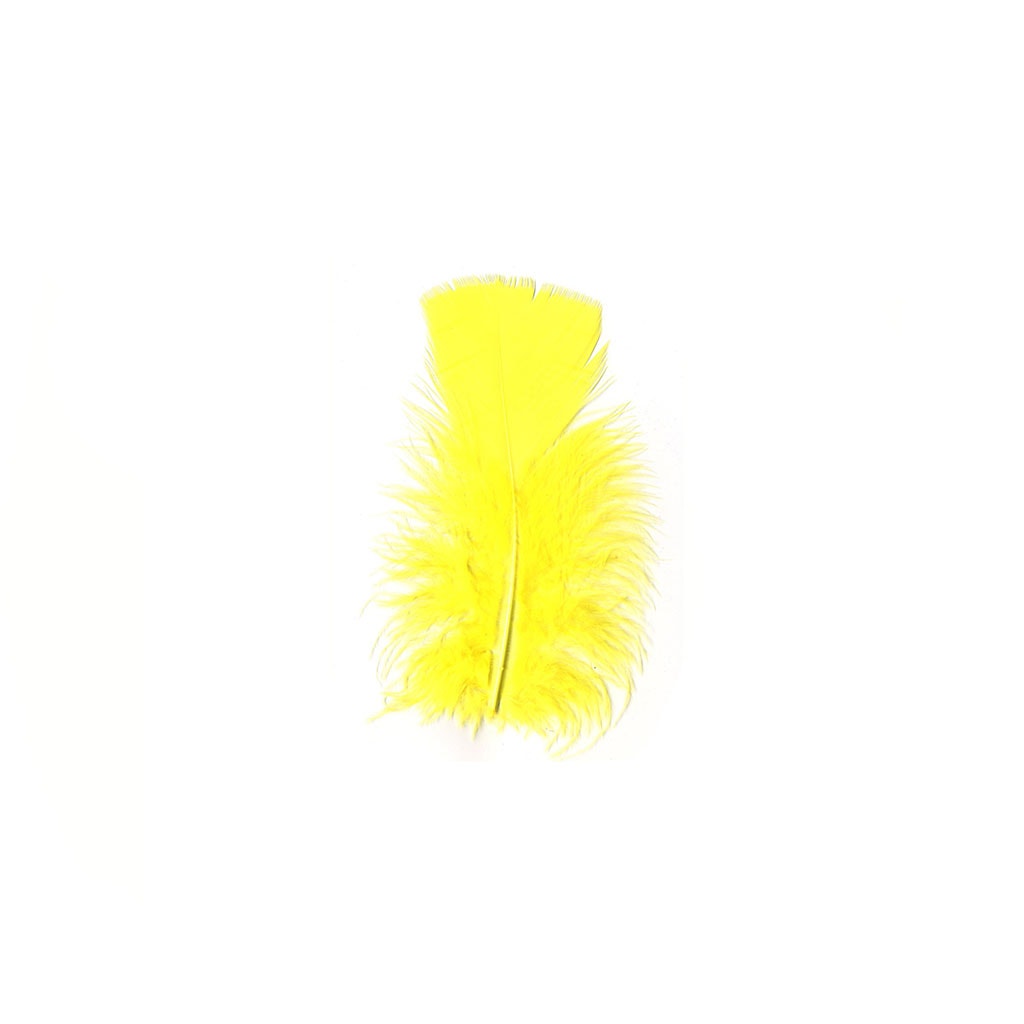 TURKEY PLUMAGE MIX DYED - FLOURESCENT YELLOW
