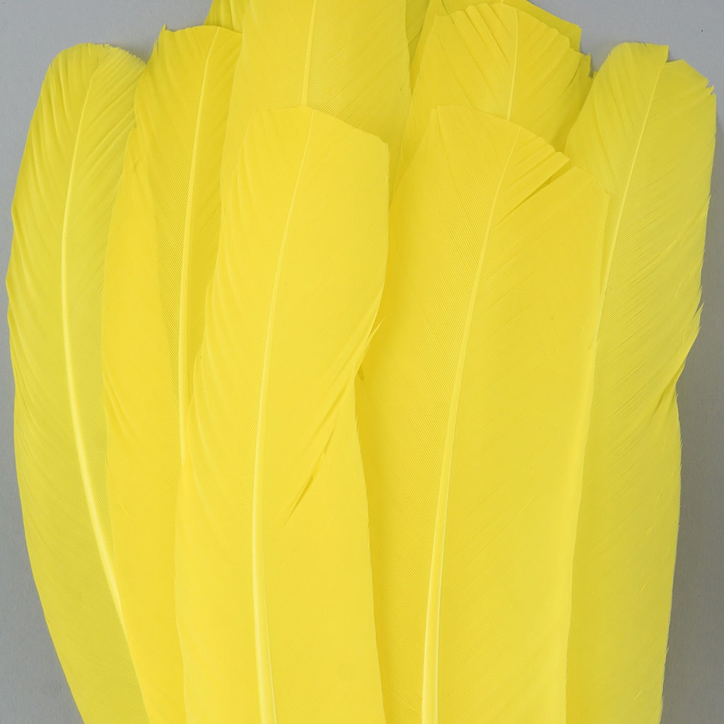 Turkey Quills by Pound - Right Wing - Florescent Yellow