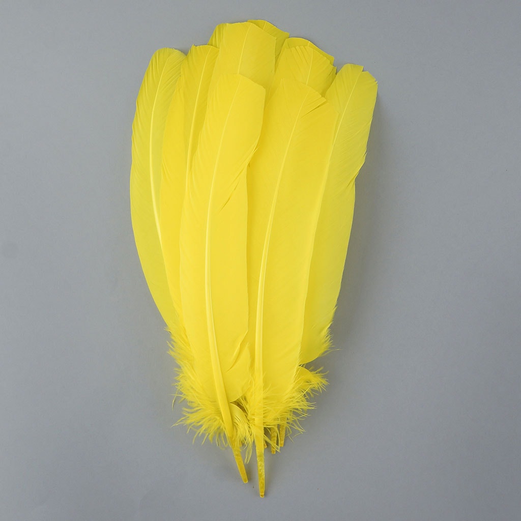 Turkey Quills by Pound - Right Wing - Florescent Yellow