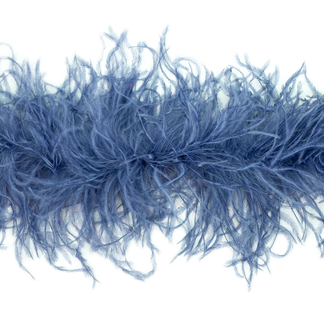 Denim Blue 2 Ply  Ostrich Feather Boa