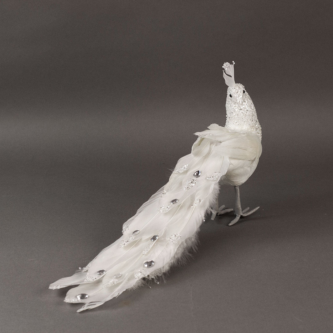 White Peacock Ornament