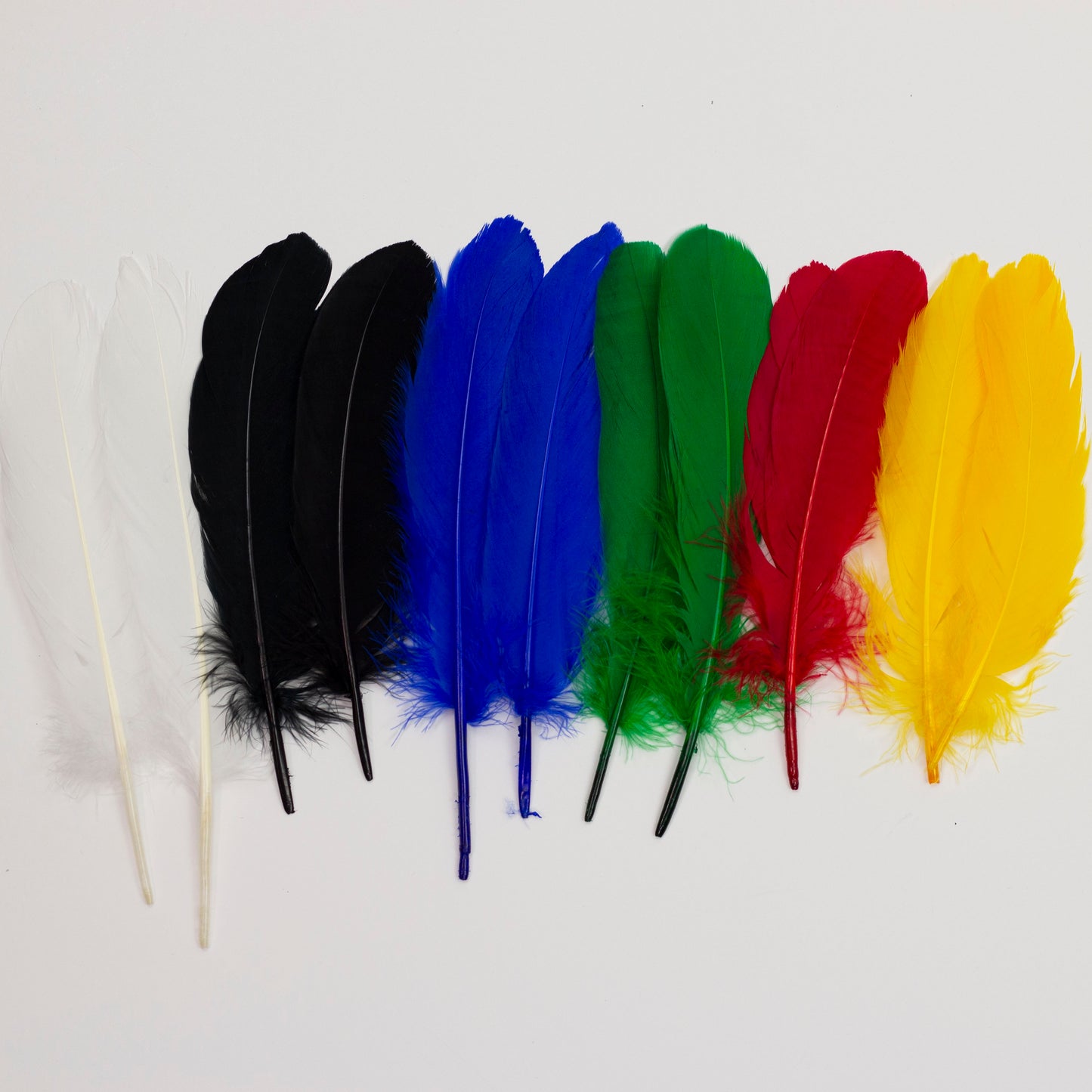 Goose Feathers 7-8" - 12 pcs - Assorted Mix