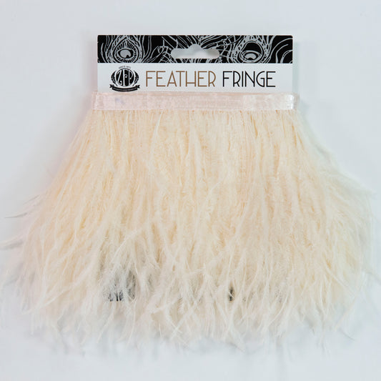 Ostrich Feather Fringe 2PLY - Ivory