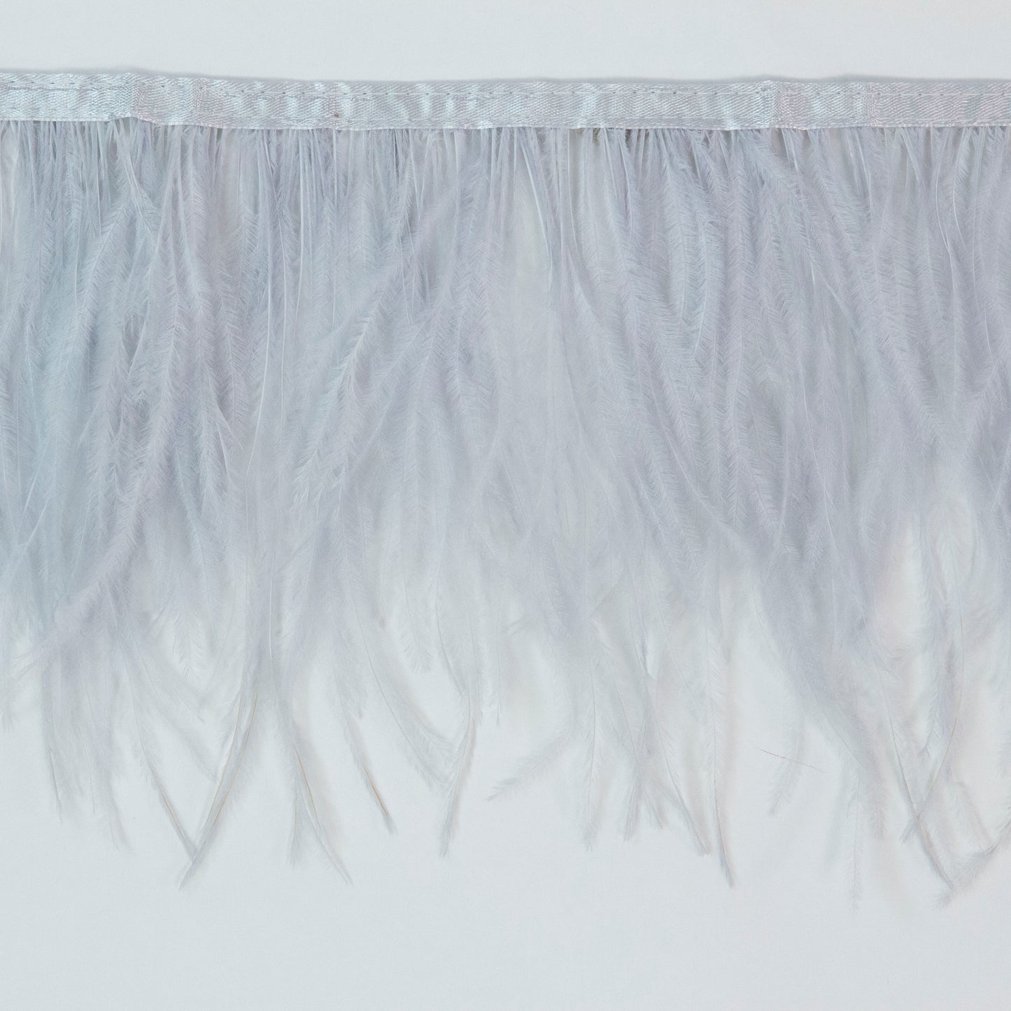 Ostrich Feather Fringe 2PLY - Silver